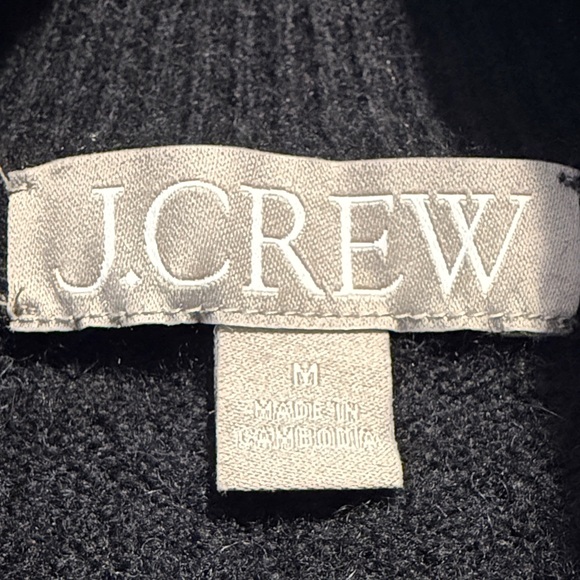 J. Crew Re-Imagined Rollneck Supersoft Merino Wool Alpaca Black Pullover Sweater - Picture 11 of 13